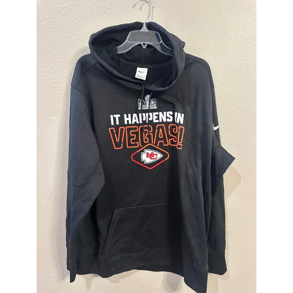 Nike Kansas‎ City Chiefs Super Bowl LVIII It Happens In Vegas Hoodie XXL